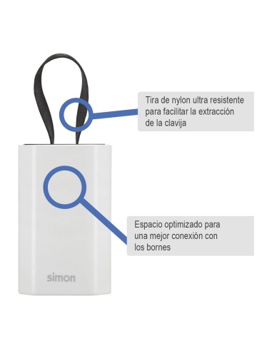 Base móvil 2p+tt schuko salida frontal 10 a 250...