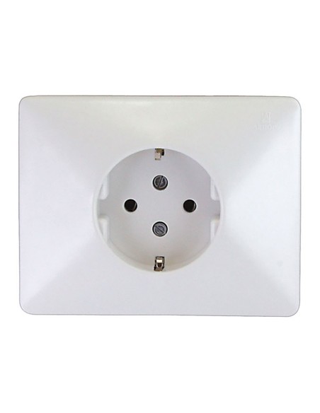 Base enchufe 2p+tt schuko 25a 380 v~ blanco