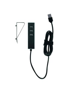 Adaptador 3 conectores usb a con fijación 1,5 m negro 2