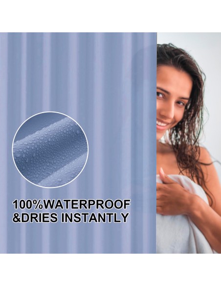 Cortina de baño basic azul 180 x 180 cm