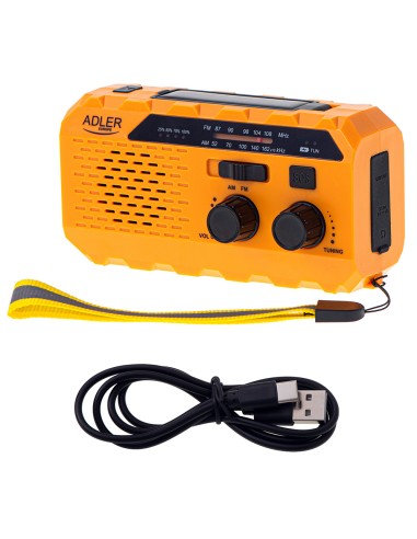 Radio solar con manivela ad 1197