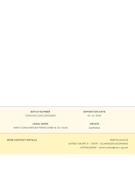 Pila alkalina longlife power aaa - lr03 (blister cartón 10 uds) ø10,5 x 44,5 mm