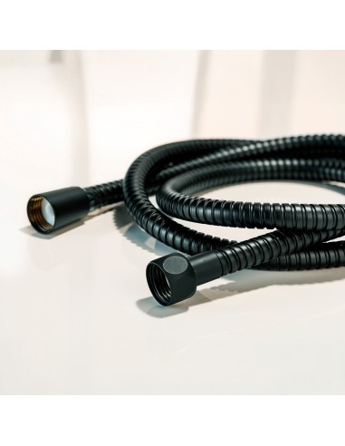 Flexo de ducha de acero inoxidable 150 cm negro
