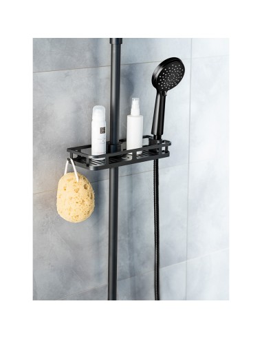 Cesto de ducha libertà negro 28,5 x 4 x 11,5 cm