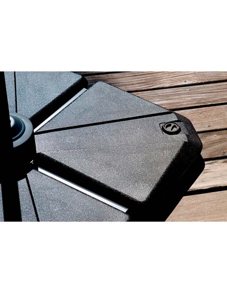 Set base rellenable para parasol, antracita, 490 x 490 x 87 mm