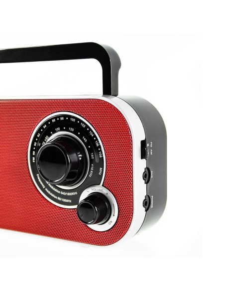 Radio am/fm cr 1140 roja, 21 x 5,6 x 12 cm
