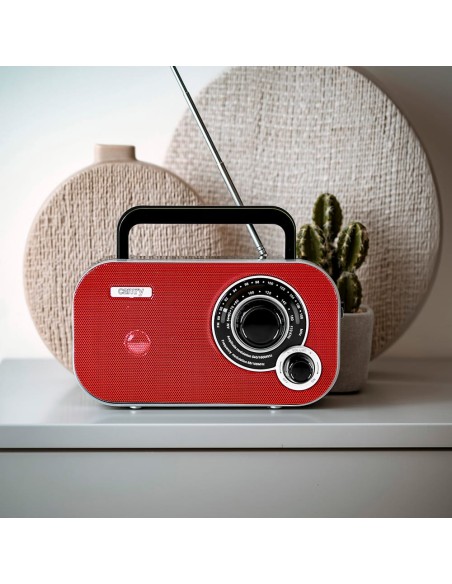 Radio am/fm cr 1140 roja, 21 x 5,6 x 12 cm