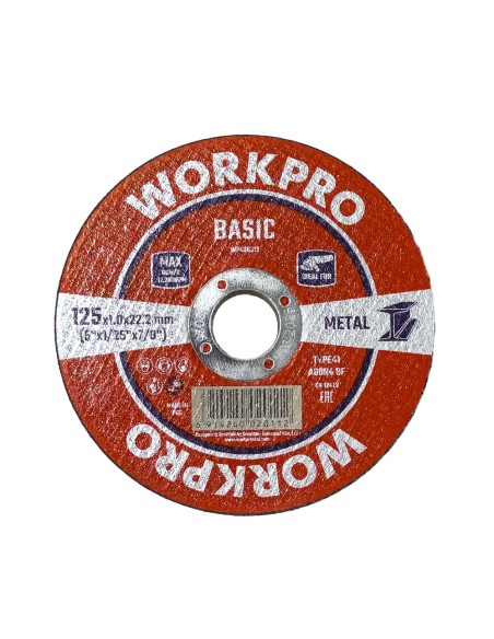 Disco corte metal/t41 ø125 x 1 x 22,2 mm