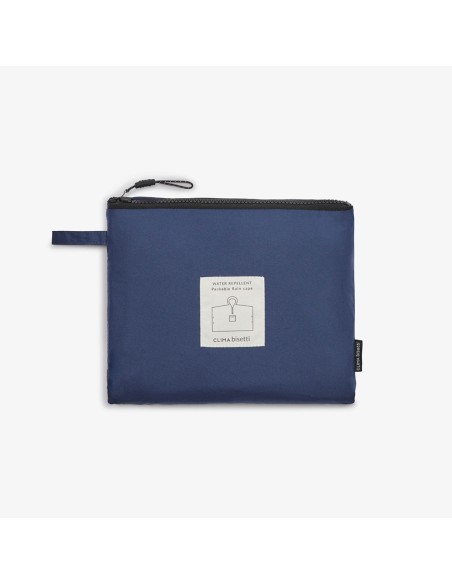 Poncho chubasquero plegable azul oscuro