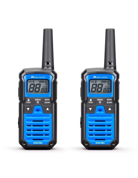 Walkietalkies xt-50 pro c1464, 16 canales pmr446, azules
