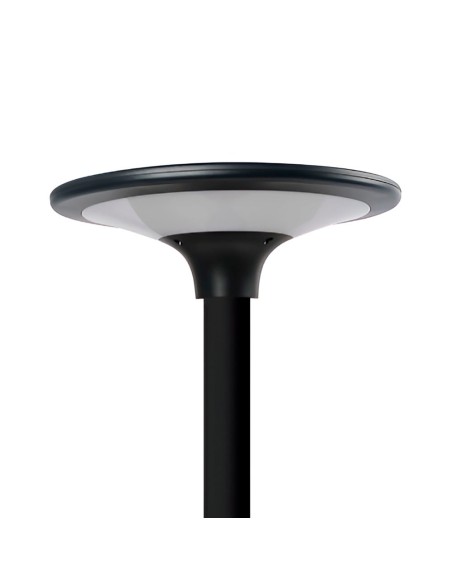 Luminaria solar led negra, ip65, 20 w 2300 im 4000 k