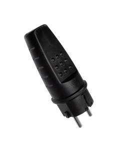 Clavija bipolar de goma (cee 7/7), ip44, 16a 250v