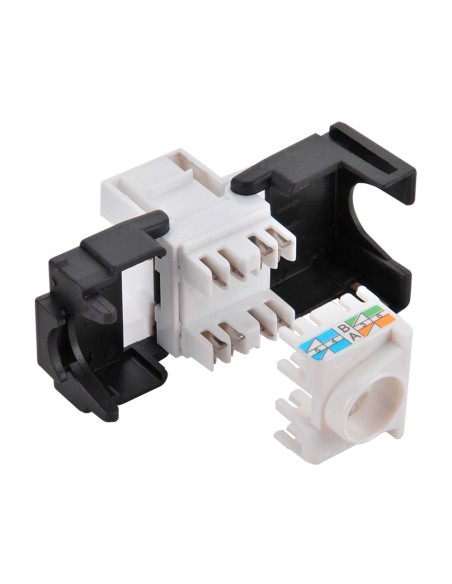 Conector hembra rj45 utp cat.6 keystone 180°