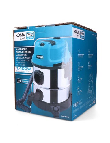 Aspirador seco / húmedo, 1400 w 20 kpa