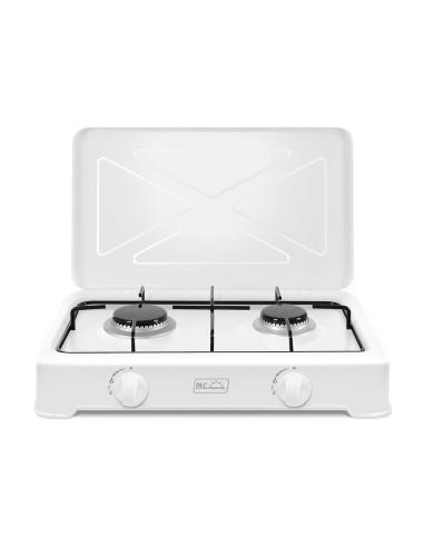 Cocina de gas esmaltada blanca 2 fuego