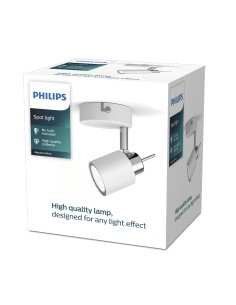 Foco 1 elemento meranti gu10 (bombilla no incluida) color blanco 8 x 15,5 x 8 cm 2