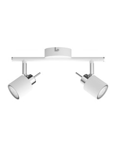 Foco 2 elementos meranti gu10 (bombilla no incluida) color blanco 8 x 15,5 x 27,4 cm