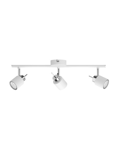 Foco 3 elementos meranti gu10 (bombilla no incluida) color blanco 8 x 47,4 x 15,5 cm