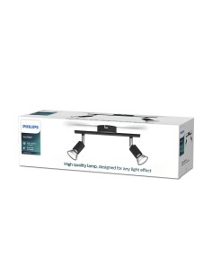 Foco 2 elementos limbali gu10 (bombilla no incluida) color negro 8 x 32,4 x 13 cm 2