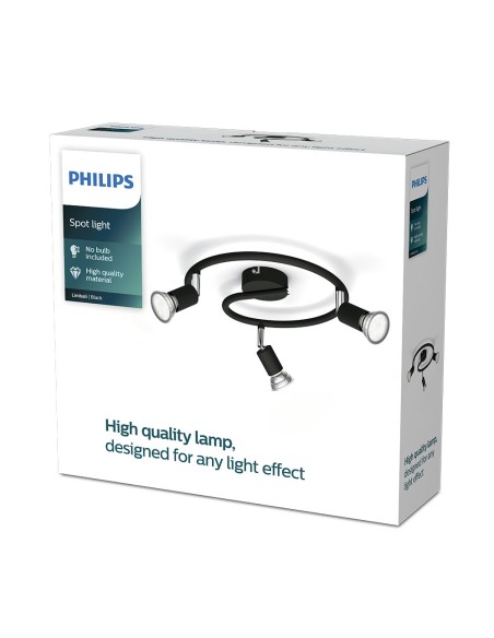 Foco 3 elementos limbali gu10 (bombilla no incluida) color negro ø 29,3 x 13 cm