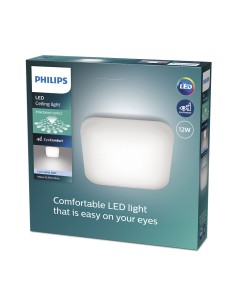 Plafón led cuadrado mauve 12 w 4000 k 1300 lm 26 x 26 x 6,5 cm 2