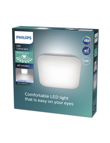 Plafón led cuadrado mauve 12 w 4000 k 1300 lm...