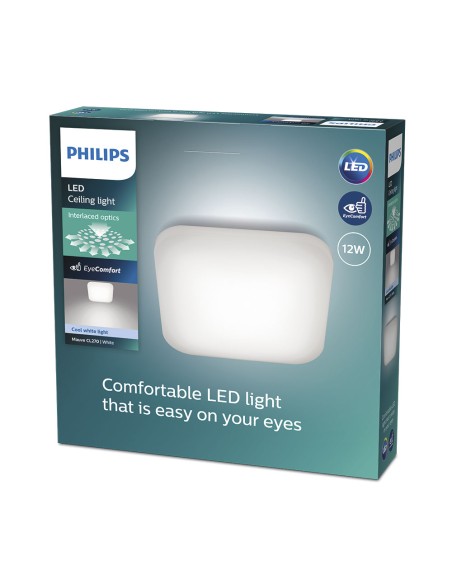 Plafón led cuadrado mauve 12 w 4000 k 1300 lm 26 x 26 x 6,5 cm