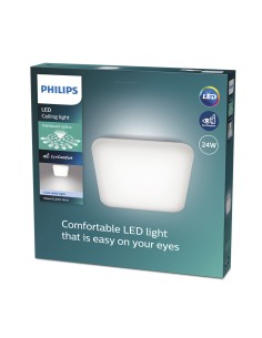 Plafón led cuadrado mauve 24 w 4000 k 3000 lm 43 x 43 x 7,5 cm 2