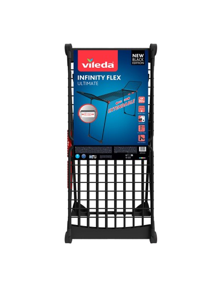 Tendedero infinity flex ultimate extensible, negro mate, tendido 30 m