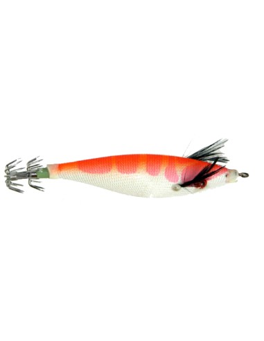 Pajarito para la pesca del calamar y sepia en embarcación, 100 mm color rosa barriga blanca