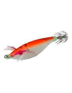 Pajarito para la pesca del calamar y sepia en embarcación, 100 mm color naranja barriga blanca