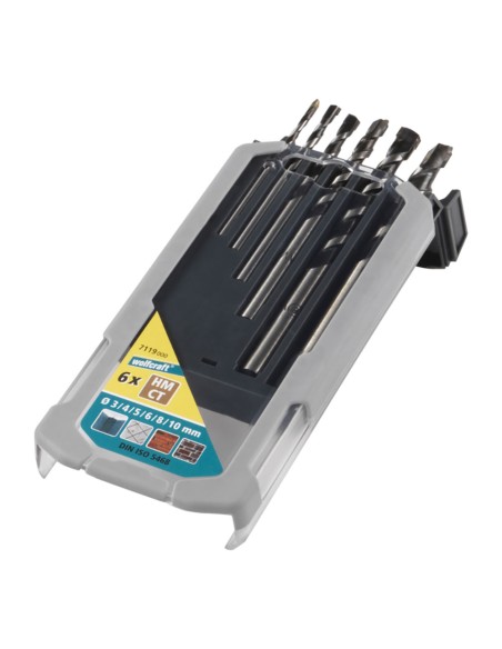 Broca para hormigón "professional" filo de carburo de tungsteno, ø3-10 mm, juego 6 piezas