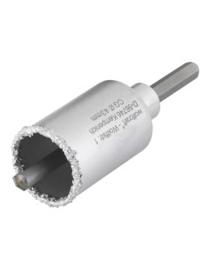 Corona de perforación recubierta de carburo de tungsteno, con adaptador, ø43 x 55 mm