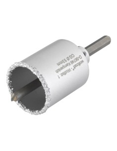 Corona de perforación recubierta de carburo de tungsteno, con adaptador, ø53 x 55 mm