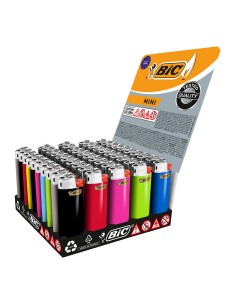 Encendedor mini j25 colores surtidos expositor 50 uds