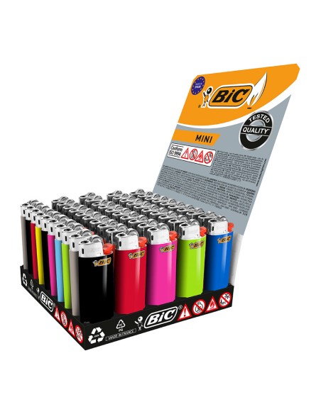 Encendedor mini j25 colores surtidos expositor 50 uds