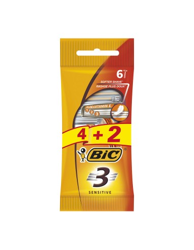 Maquinilla de afeitar 3 sensitive pack 4+2 uds