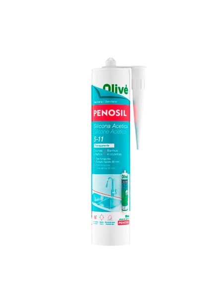 Silicona acética cocinas y baños transparente 311