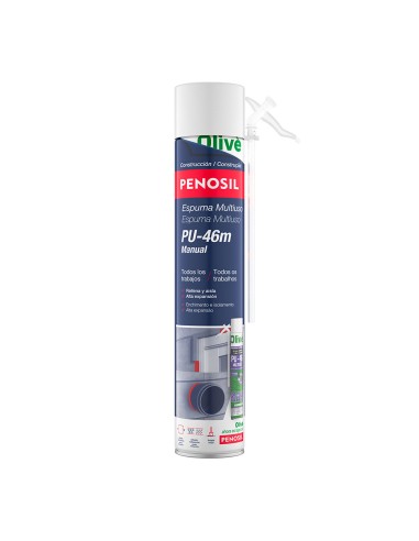 Espuma poliuretano multiuso pu-46 manual 750 ml