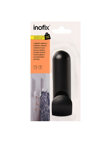 Colgador adhesivo atlas negro