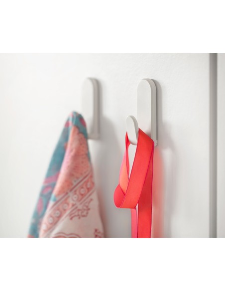 Colgador adhesivo taga blanco, 2 uds