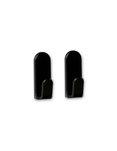 Colgador adhesivo taga negro, 2 uds