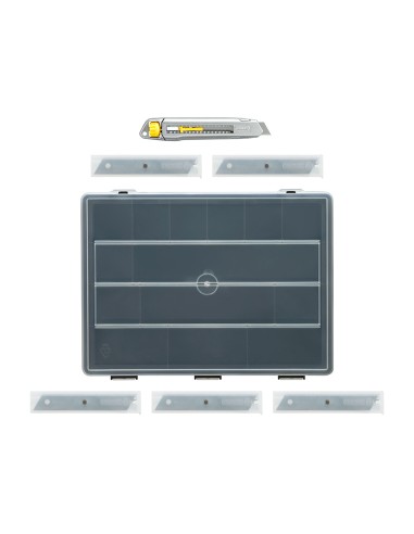 Cúter metálico 18 mm + 50 cuchillas +...