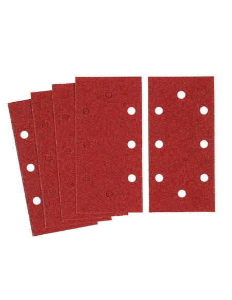 Hojas de lija perforadas de ajuste rápido 80 g 93 x 190 mm - 5 uds