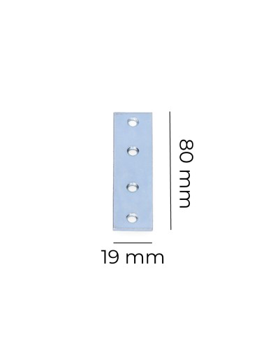 Pletina zincada 80x19x2mm