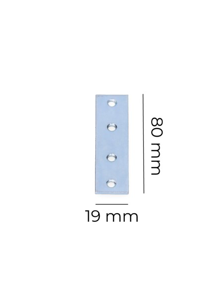 Pletina zincada 80x19x2mm