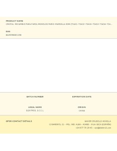 Cristal recambio para farol modelos paris-marsella edm (73421-73422-73424-73432-73434-73431) 2