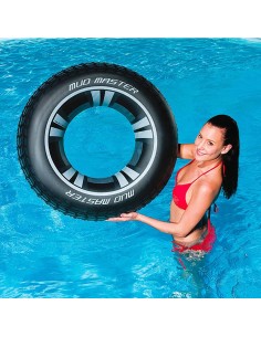 Flotador hinchable. modelo rueda. color negro ø91cm 2