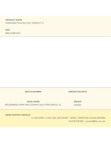 Tendedero telepack 100, tendido 7 m