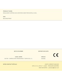 Regulador camping gas giratorio 28gr para botella azul 2